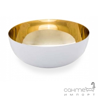 Раковина металлическая круглая на столешницу Cipi Loft (CP950/M16-16-BIANCO ORO/WHITE GOLD)  