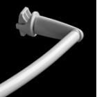 Настенный металлический держатель для полотенец белого цвета Cipi Hangy Flex (CP51S40-HANGY FLEX)
