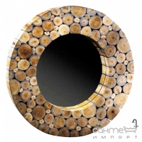 Дзеркало настінне в дерев'яній рамі Cipi Cermin Round 70 (CP601/CE)