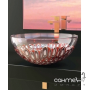 Раковина на столешницу Glass Design Murano Laguna Rossa LAGUNARO Red Murrine