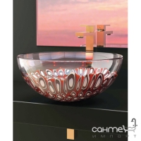 Раковина на столешницу Glass Design Murano Laguna Rossa LAGUNARO Red Murrine