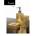 Набір для ванної кімнати (склянка+дозатор+мильниця) Glass Design Luxury Glass LUXSETFХ