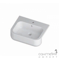 Полувстраиваемая консольная раковина Disegno Ceramica Touch3 Qubo60 (QS06033101), цвет белый  