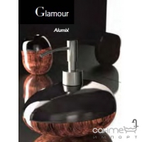 Набір для ванної кімнати (склянка+дозатор) Glass Design Glamour Alumix GLAMSETAХХ