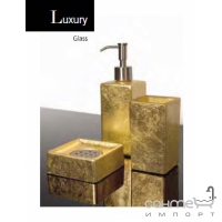 Набір для ванної кімнати (склянка+дозатор+мильниця) Glass Design Luxury Glass LUXSETFХ