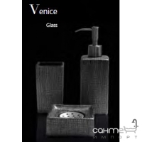 Набор для ванной комнаты (стакан+дозатор+мыльница) Glass Design Venice VENSETХХ