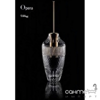 Ёршик для унитаза с ручкой из латуни в хрустальной колбе Glass Design Cristallo DE MEDICI Opera small OPERAST01FХ