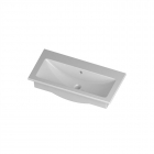 Подвесная/встраиваемая раковина Disegno Ceramica Mini Light 80 (ML08040101), цвет белый