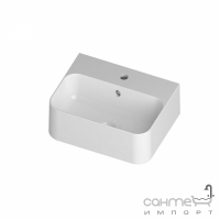 Настінна раковина з одним отвором для змішувача Disegno Ceramica Slim 45 (SL04535101), колір білий