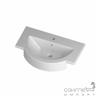 Полувстраиваемая консольная раковина Disegno Ceramica Fonte 85 (FO08535101), цвет белый