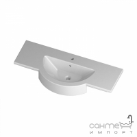 Полувстраиваемая консольная раковина Disegno Ceramica Fonte 120 (FO12035101), цвет белый
