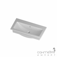 Подвесная/встраиваемая раковина Disegno Ceramica Mini Light 80 (ML08040101), цвет белый