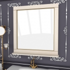 Зеркало для ванной комнаты Ваша Мебель Дельфин 80 бежевый