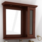 Дзеркало для ванної кімнати з шафкою праворуч Ваша Меблі Мармур 100 коричневий