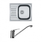 Кухонна мийка Franke Polar PXT 611-60 мікродекор + змішувач Narew 35 + сифон 101.0270.687