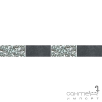 Плитка для підлоги фриз Zeus Ceramica CEMENTO Platinum Nero MFXF98