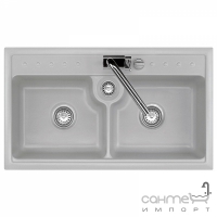 Керамічна кухонна мийка SystemCeram Sinus Double A спеціальні кольори
