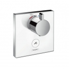 Термостатический смеситель для душа Hansgrohe ShowerSelect glass 15735400 белый/хром