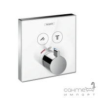 Термостатичний змішувач для ванни/душу Hansgrohe ShowerSelect glass 15738400 білий/хром