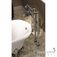 Підлоговий змішувач для ванни з ручним душем та перемикачем Flaminia Evergreen EG700 хром