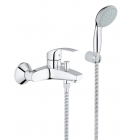 Змішувач для ванни, з душовим гарнітуром GROHE Eurosmart 2015 33302002 Хром