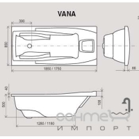 Акриловая ванна Ravak You PU-PLUS WARM FLOW 175 C081000000