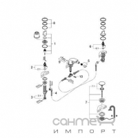 Смеситель для биде на три отверстия GROHE Ondus 24031000