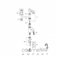 Змішувач одноважільний для раковини GROHE Eurostyle Cosmopolitan 3246820E