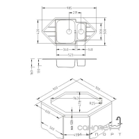 Мойка нержавеющая Alveus Line 40+ (декор) 1085940 LEI