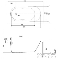 Передня панель для ванни Cersanit Nike 140