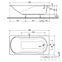 Акриловая прямоугольная ванна KOLO Comfort 190