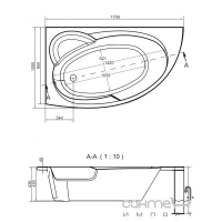 Передня панель для акрилової ванни Cersanit Alma 170