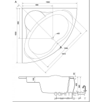 Передня панель для акрилової ванни Cersanit Cersania 150