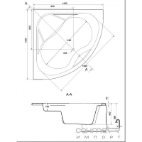 Передня панель для акрилової ванни Cersanit Aurora 145