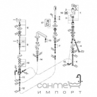 Змішувач одноважільний для ванни на 4 отвори GROHE Quadra 19579000