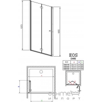 Душові двері Radaway EOS DWB 37883-01-12NR праві (інтимато)
