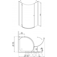 Душова кабіна Radaway Torrenta PDJ 80x80 31810-01-01N права (хром/прозоре)