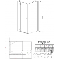 Душова кабіна Radaway Torrenta KDJ 100x80 права