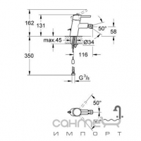 Змішувач одноважільний для біде GROHE Concetto 32209001