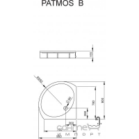 Душевой поддон Radaway Patmos B 900 (4T99155-03)
