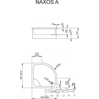 Душовий піддон Radaway Naxos A 800 (SBA8841-1)