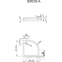 Душевой поддон Radaway Siros A 800 (SBA8817-1)