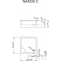 Душевой поддон Radaway Naxos C 800 (SNC8841-28)