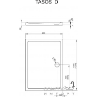 Душовий піддон Radaway Tasos D 100x90 (STD1096-30)