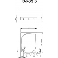 Панель до піддону Radaway Paros D 100x80 права (MOD8010-03-1R)