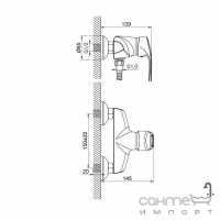 Смеситель для душа Devit Aurora 33068130