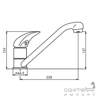 Смеситель для мойки, стоящий Deante Bratek BDB 060M 