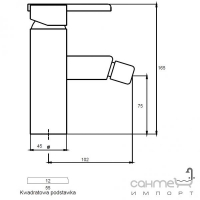 Змішувач для біде з донним клапаном Deante Cubic BDD 031M