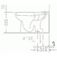 Чаша унітазу для підлоги з вертикальним зливом Duravit D-Code 211101