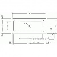 Акрилова прямокутна ванна 170х75 Duravit D-Code 700099